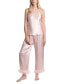 ფოტო #1 პროდუქტის Women's Marabou 2-Pc. Satin Pajamas Set