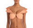 Andrea Iyamah Womens Mulan Ruffled Bikini Top Swimwear Orange Size Small