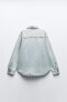 Trf oversize denim overshirt