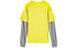 Champion 拼接草写合身假两件长袖T恤 美版 男女同款 黄色 / Футболка Champion T6302-550752-9P8 T