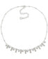 ფოტო #1 პროდუქტის Silver-Tone Round & Baguette Cubic Zirconia Statement Necklace, 16" + 3" extender
