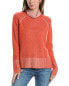 Forte Cashmere Plaited Funnel Cashmere Sweater Women's Orange L