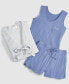 Фото #5 товара Women's 2-Pc. Tank Short Pajama Set, Created for Macy's