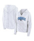 ფოტო #1 პროდუქტის Women's White/Gray Tennessee Titans Striped Notch Neck Pullover Hoodie