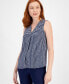 Фото #2 товара Women's Printed Sleeveless V-Neck Shell Top