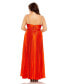 ფოტო #2 პროდუქტის Women's Plus Size Rhinestone Strapped Embellished Pleated Gown