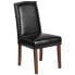 Фото #4 товара Hercules Hampton Hill Series Black Leather Parsons Chair With Silver Accent Nail Trim