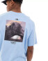 Фото #1 товара The North Face Camping retro back graphic t-shirt in steel blue Exclusive at ASOS