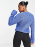 Urban Bliss relaxed jumper with turned cuff in cobalt blue