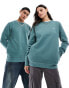 Vans left chest logo crewneck in dark green