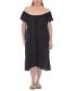 ფოტო #3 პროდუქტის Plus Size Flutter-Sleeve Tiered Cover Up Midi Dress