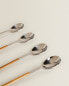 Фото #7 товара Set of dessert spoons with wood-effect handle