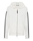 Women's L/S Open Knit Zip Front Hoodie