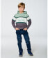 Фото #2 товара Toddler Boys Raglan Hooded T-Shirt Green And Dark Gray - Toddler|Child