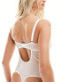Фото #3 товара Ivory Rose Fuller Bust Bridal Vienna DD-G mesh lace bodysuit in white