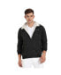 Men's Charcoal Grey Heathered Jacket With Fleece Detail