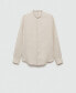 ფოტო #7 პროდუქტის Men's Linen Mao Collar Shirt