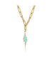 Фото #1 товара Gigi Girl Elegant Young Adults 14K Gold Plated with Colored Cubic Zirconia Charm Necklace
