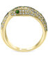 ფოტო #3 პროდუქტის EFFY® Tsavorite (1/2 ct. t.w.) & Diamond (3/8 ct. t.w.) Snake Ring in 14k Gold