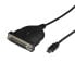 StarTech.com USB-C to Parallel Printer Cable - 1.83 m - USB C - DB25 - Male/Female - Black - 1830 mm