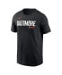 ფოტო #3 პროდუქტის Men's Black Baltimore Orioles City Connect Wordmark T-shirt