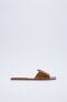 Фото #24 товара Сандалии кожаные со скрещенными деталями на плоской подошве ZARA
