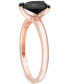 ფოტო #4 პროდუქტის Black Diamond Pear Solitaire Engagement Ring (1 ct. t.w.) in 14k Gold