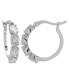 ფოტო #3 პროდუქტის Cubic Zirconia Oval Hoop Earrings