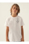 Фото #4 товара футболка для малышей Kappa Erkek Сhild 5-15 лет Кремовая