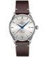 ფოტო #5 პროდუქტის Men's Swiss Automatic DS-1 Stainless Steel Bracelet Mesh Bracelet & Brown Leather Strap Watch 40mm Gift Set