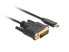 Lanberg CA-CMDV-10CU-0018-BK - 1.8 m - USB Type-C - DVI-D - Male - Male - Straight
