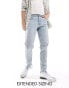 ASOS DESIGN tapered jeans in light wash blue hellblaue Waschung, W36 L30 - фото #1