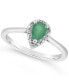 ფოტო #1 პროდუქტის Emerald (3/8 ct. t.w.) and Diamond Accent Ring in Sterling Silver