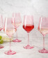 Фото #4 товара Blush Pink Colored Wine Glasses Hand Blown, 12 oz Set of 6