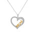 ფოტო #1 პროდუქტის Diamond Accent Mom Heart Pendant