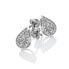 Elegant silver earrings with diamonds and topaz Glimmer DE736