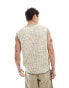 Фото #2 товара ASOS DESIGN relaxed knitted v neck tank in brown twisted rib