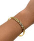 Women's 14K Gold-Tone Plated Hammered Bangle Set, 3 Pieces