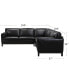 Фото #4 товара Virton 3-Pc. Leather "L" Sectional Sofa, Created for Macy's