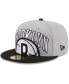 Фото #1 товара Men's Gray, Black Brooklyn Nets Tip-Off Two-Tone 59FIFTY Fitted Hat