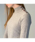 ფოტო #2 პროდუქტის Women's Mock Neck Sweater Dress with Button Detail