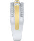 ფოტო #4 პროდუქტის Men's Diamond Openwork Band (1 ct. t.w.) in 10k Two-Tone Gold