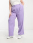 Фото #2 товара Yours tailored wide leg trousers in purple