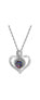 ფოტო #2 პროდუქტის Birthstone Gemstone & Diamond Accent Heart Pendant Necklace in Sterling Silver