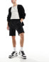 Weekday Ken relaxed fit shorts in black M - фото #4