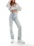 Фото #1 товара Calvin Klein Jeans high rise straight jeans in light wash