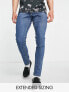 Фото #1 товара COLLUSION x001 skinny jeans in blue mid wash