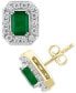 ფოტო #1 პროდუქტის EFFY® Emerald (1-7/8 ct. t.w.) & Diamond (1/5 ct. t.w.) Earrings in 14k White Gold (Also in Yellow Gold)