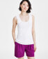 ფოტო #1 პროდუქტის Women's Scoop-Neck Sleeveless Top