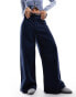 Фото #2 товара Monki baggy fit trousers in navy